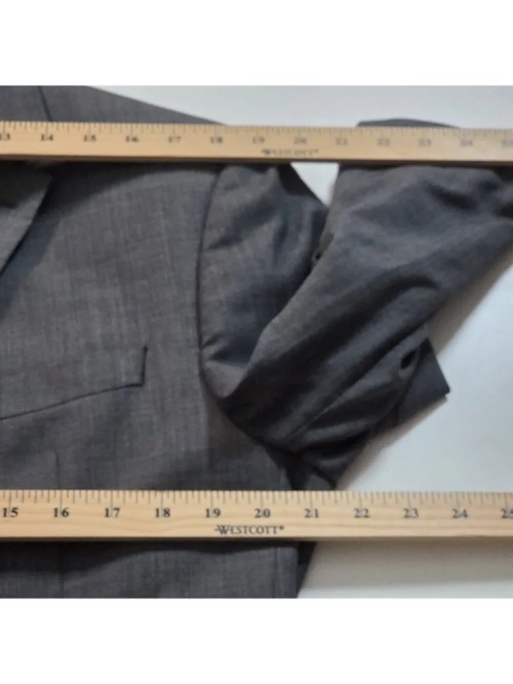 Ralph Lauren Blazer Men US 42S Gray Wool 2B 2V Lined SB Business Edgy Minimalist